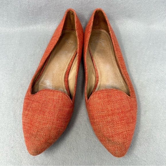 Joie Orange Linen Flats Women’s Size EU 39.5 - Picture 5 of 12